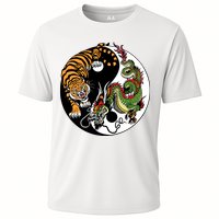 Ying Yang Tiger Dragon Cooling Performance Crew T-Shirt