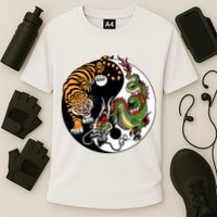 Ying Yang Tiger Dragon Cooling Performance Crew T-Shirt