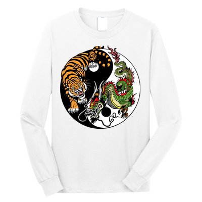 Ying Yang Tiger Dragon Long Sleeve Shirt