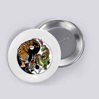 Ying Yang Tiger Dragon Button