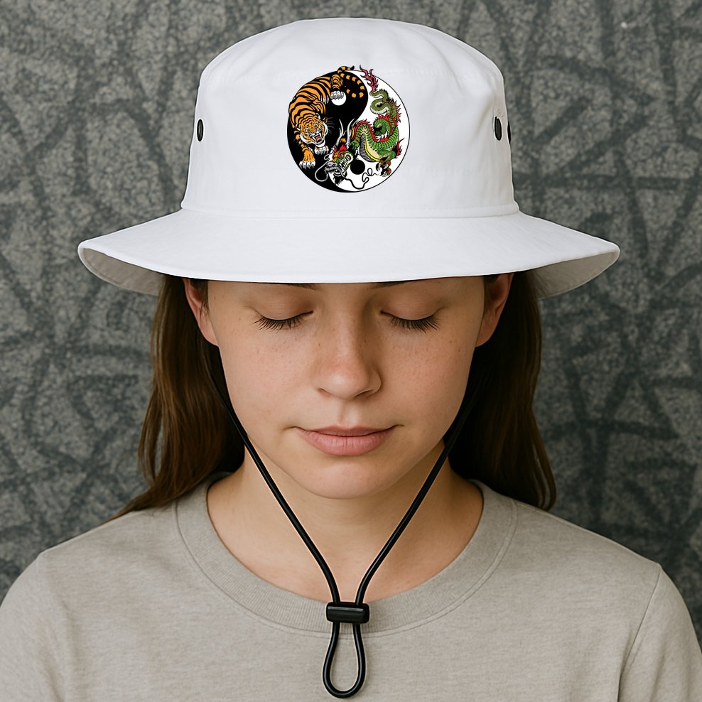 Ying Yang Tiger Dragon Bucket Hat