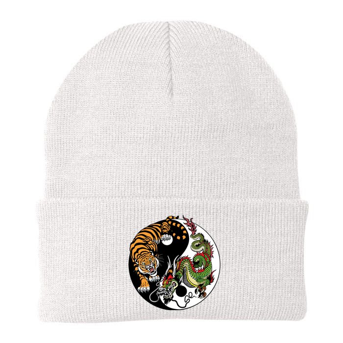 Ying Yang Tiger Dragon Knit Cap Winter Beanie