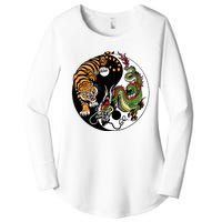 Ying Yang Tiger Dragon Women's Perfect Tri Tunic Long Sleeve Shirt