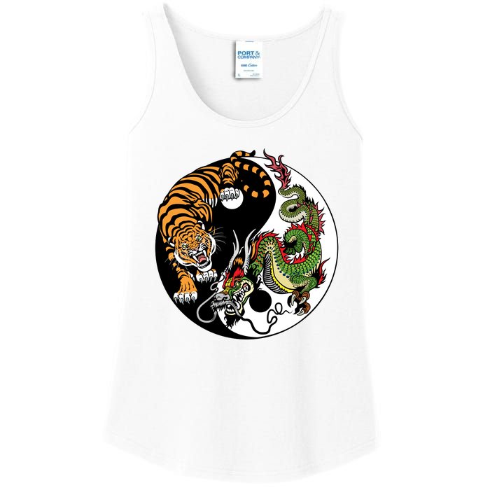 Ying Yang Tiger Dragon Ladies Essential Tank