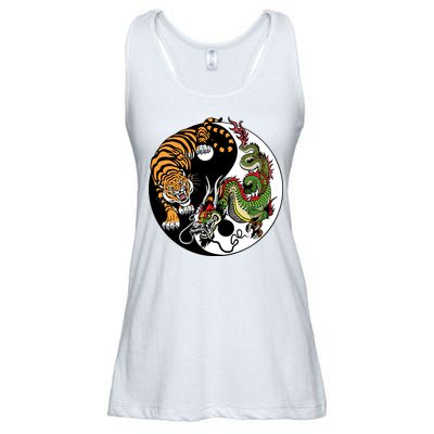 Ying Yang Tiger Dragon Ladies Essential Flowy Tank
