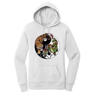 Ying Yang Tiger Dragon Women's Pullover Hoodie