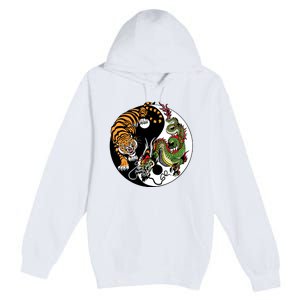 Ying Yang Tiger Dragon Premium Pullover Hoodie