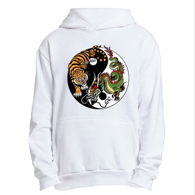 Ying Yang Tiger Dragon Urban Pullover Hoodie