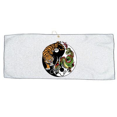 Ying Yang Tiger Dragon Large Microfiber Waffle Golf Towel