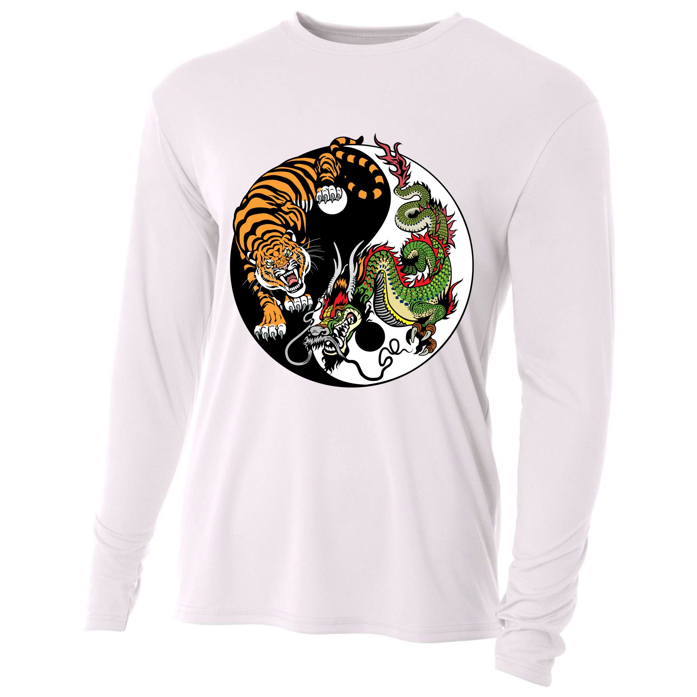 Ying Yang Tiger Dragon Cooling Performance Long Sleeve Crew