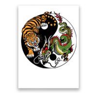 Ying Yang Tiger Dragon Poster