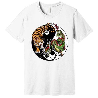 Ying Yang Tiger Dragon Premium T-Shirt