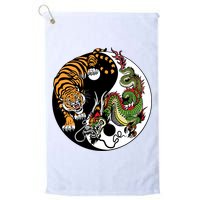 Ying Yang Tiger Dragon Platinum Collection Golf Towel