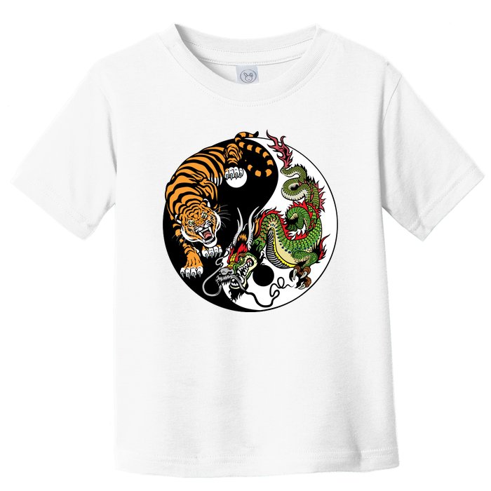 Ying Yang Tiger Dragon Toddler T-Shirt