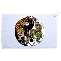 Ying Yang Tiger Dragon Grommeted Golf Towel