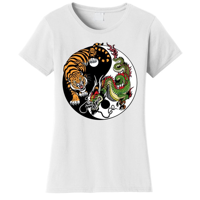 Ying Yang Tiger Dragon Women's T-Shirt