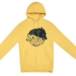 Ying Yang Wolves Premium Pullover Hoodie