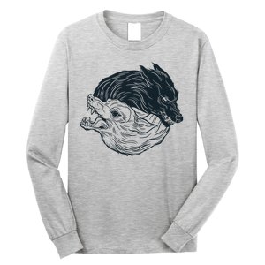 Ying Yang Wolves Long Sleeve Shirt