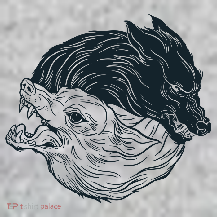 Ying Yang Wolves Tall T-Shirt