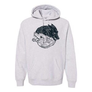 Ying Yang Wolves Premium Hoodie