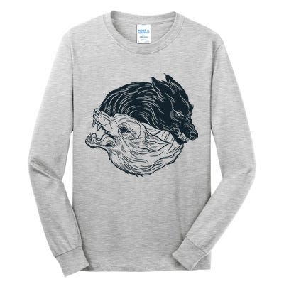 Ying Yang Wolves Tall Long Sleeve T-Shirt