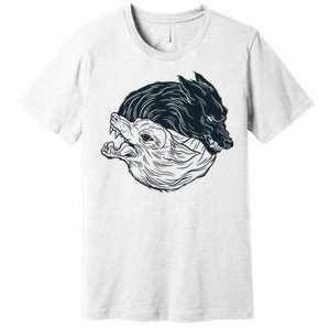 Ying Yang Wolves Premium T-Shirt