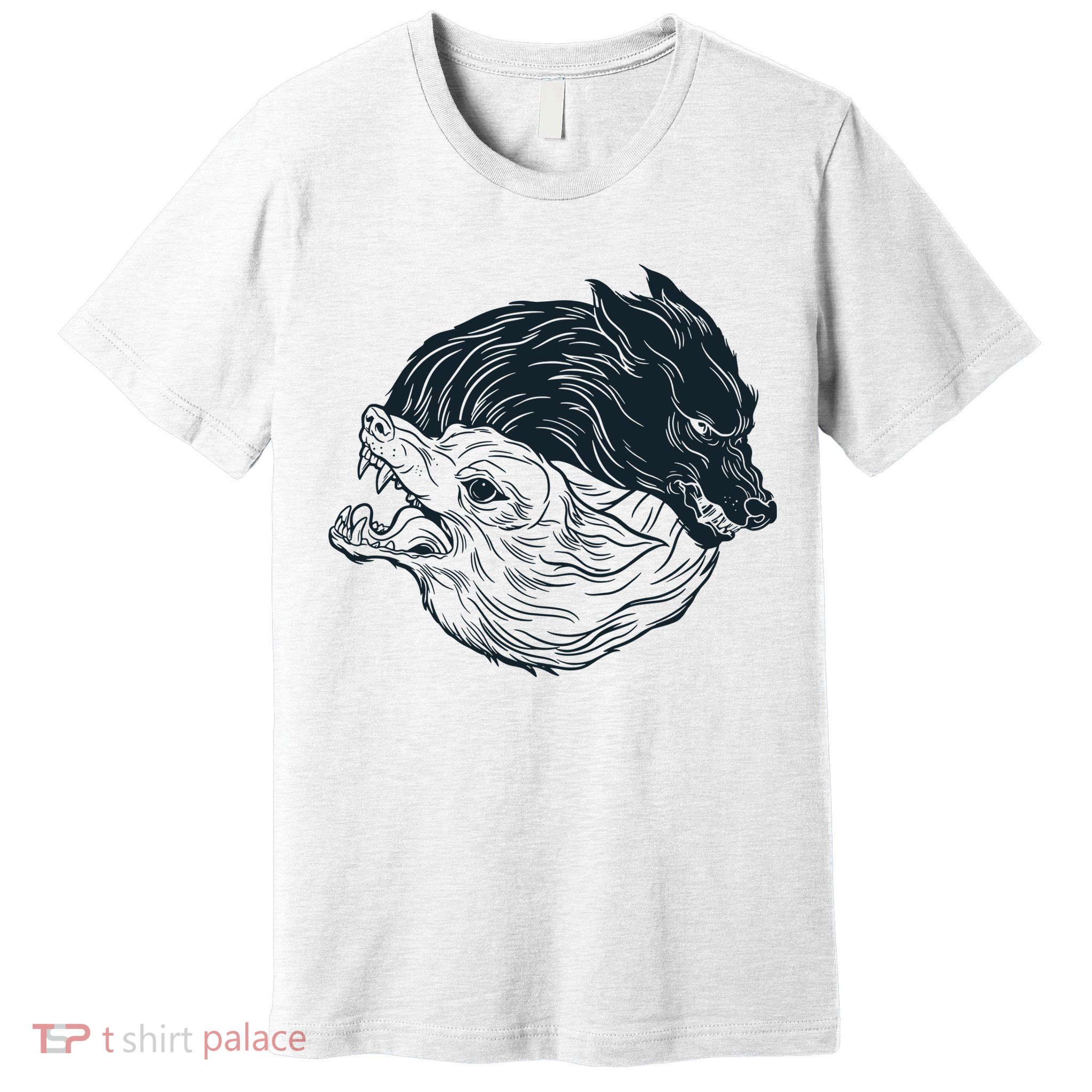 Ying Yang Wolves Premium T-Shirt