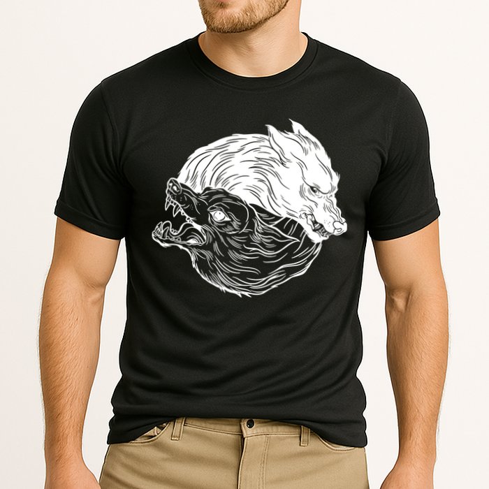 Ying Yang Wolves Cooling Performance Crew T-Shirt