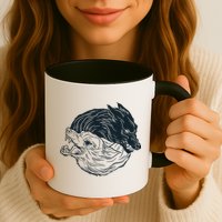 Ying Yang Wolves Mug