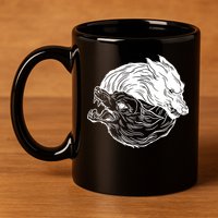 Ying Yang Wolves 11oz C Handle Ceramic Mug