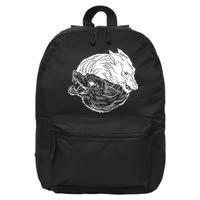 Ying Yang Wolves 16 in Basic Backpack