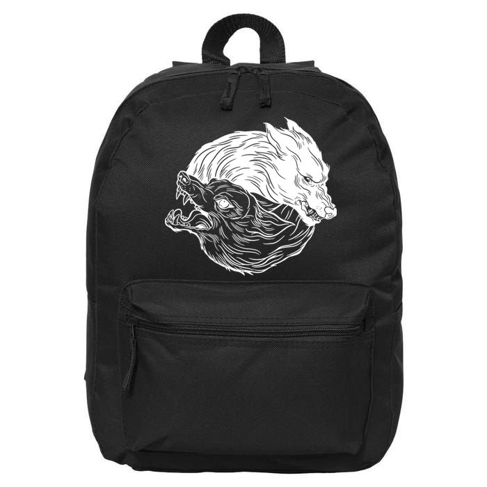 Ying Yang Wolves 16 in Basic Backpack