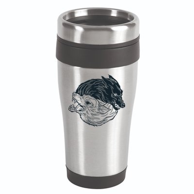 Ying Yang Wolves 16oz Travel Tumbler