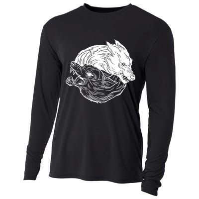 Ying Yang Wolves Cooling Performance Long Sleeve Crew