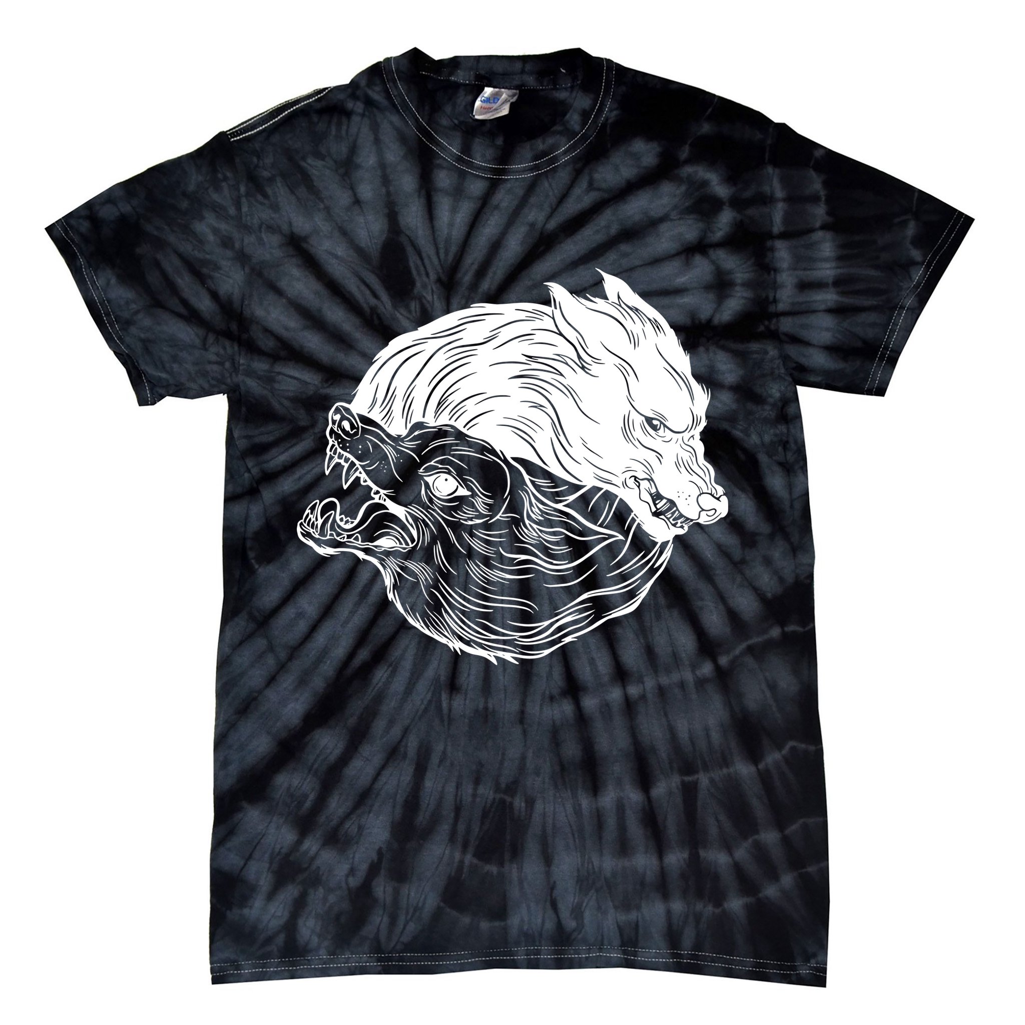 Ying Yang Wolves Tie-Dye T-Shirt