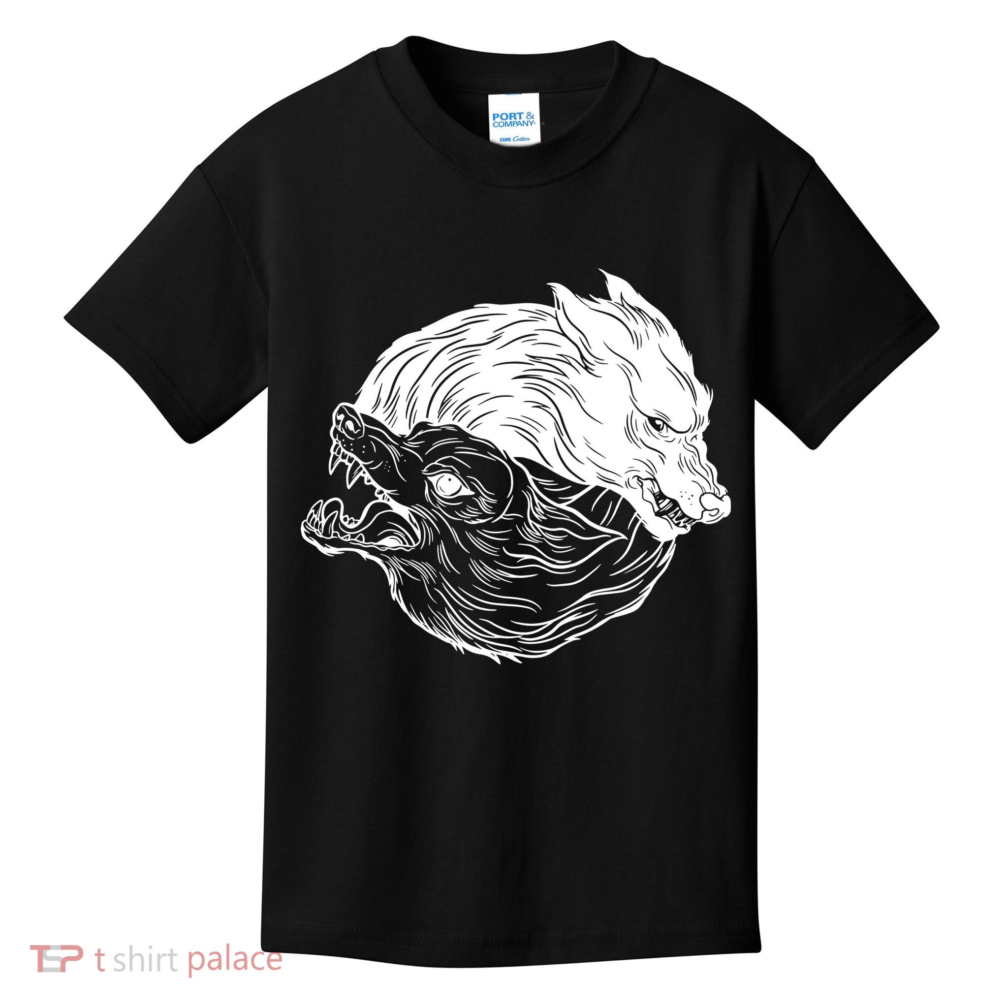 Ying Yang Wolves Kids T-Shirt