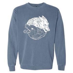 Ying Yang Wolves Garment-Dyed Sweatshirt