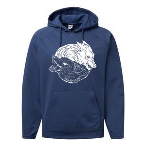 Ying Yang Wolves Performance Fleece Hoodie