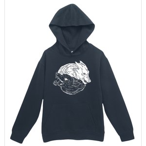 Ying Yang Wolves Urban Pullover Hoodie