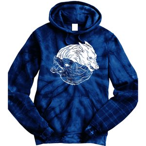 Ying Yang Wolves Tie Dye Hoodie