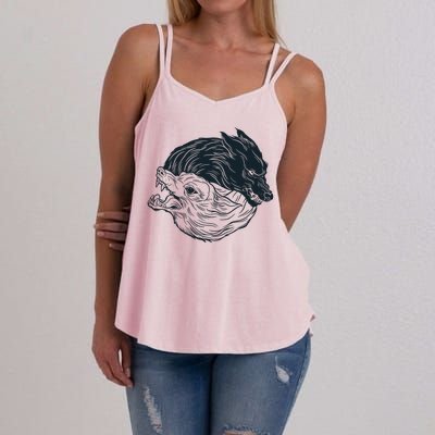 Ying Yang Wolves Women's Strappy Tank