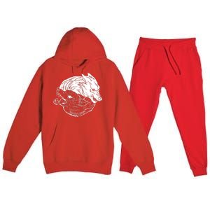 Ying Yang Wolves Premium Hooded Sweatsuit Set