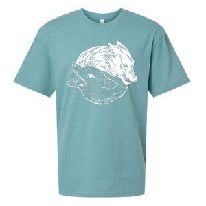 Ying Yang Wolves Sueded Cloud Jersey T-Shirt