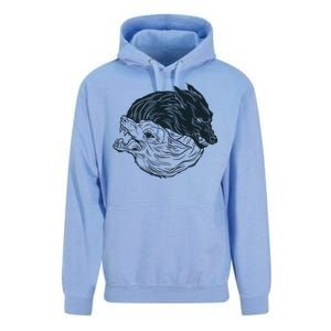 Ying Yang Wolves Unisex Surf Hoodie