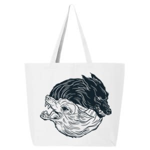 Ying Yang Wolves 25L Jumbo Tote