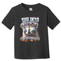 YouRe Into Pronouns Let Me Shethem Tiddies Funny Raccoon Toddler T-Shirt