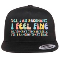Yes I'm Pregnant You Can't Touch My Belly Funny Flatbill Hat