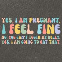 Yes I'm Pregnant You Can't Touch My Belly Funny Cotton Canvas Backpack