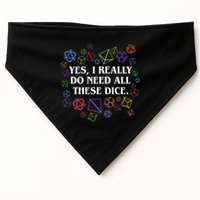 Yes I Really Do Need All These Dice Tabletop Rpg USA-Made Doggie Bandana