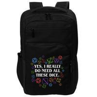 Yes I Really Do Need All These Dice Tabletop Rpg Impact Tech Backpack